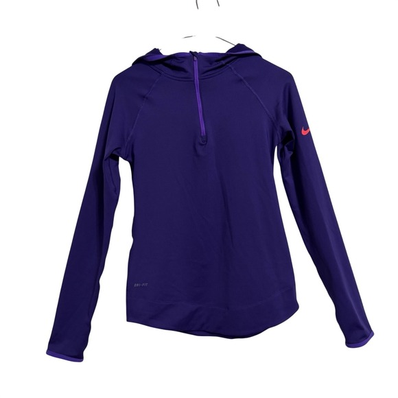 Nike Other - Nike Pro‎ Dri FIT Kids Purple Long Sleeve Hoodie Athletic Top XL